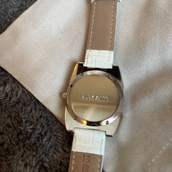 Ruby Kats Rhinestone Crystal Watch. Genuine White Leather Straps. - Picture 5 of 15